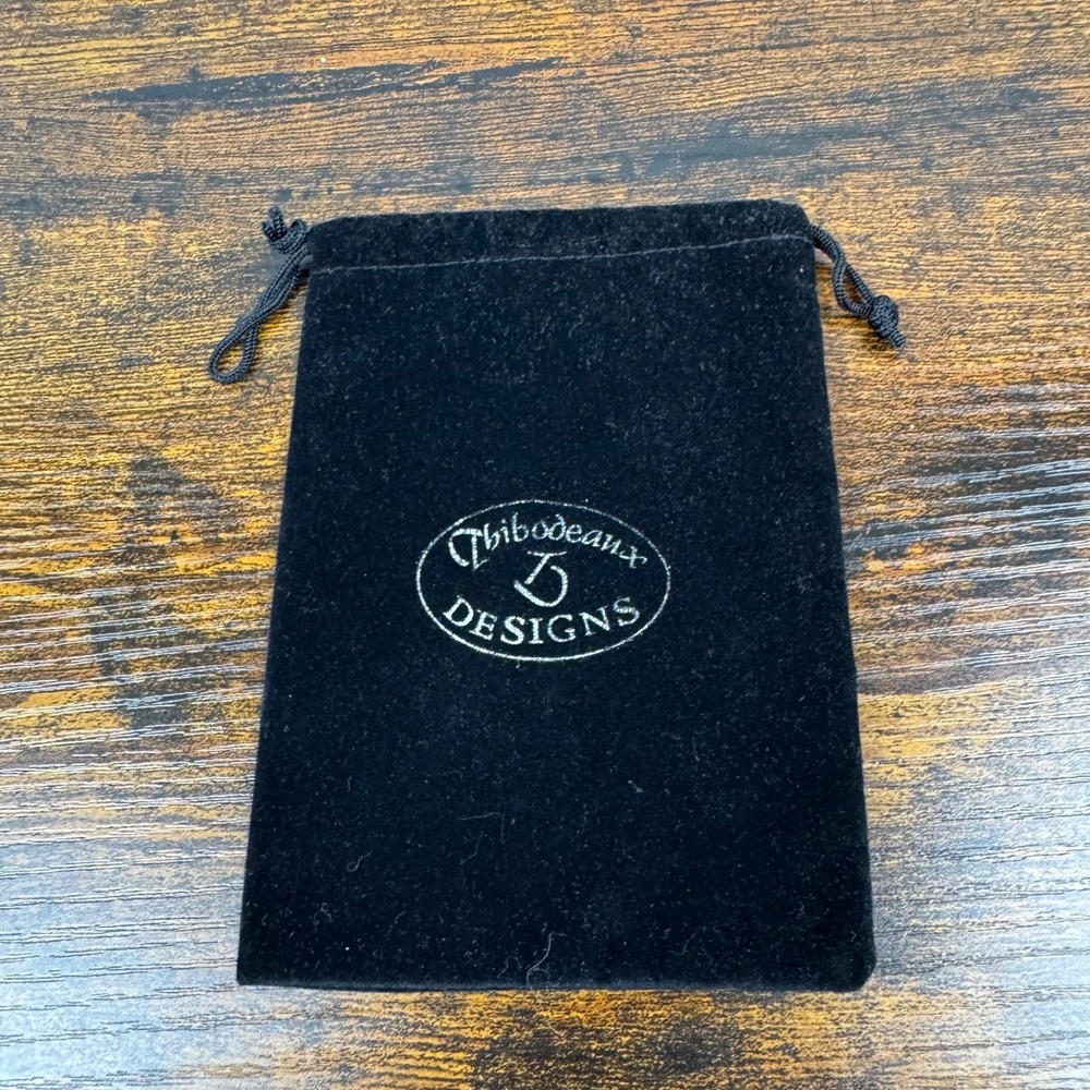 Thibodeaux Designs Black Velvet Drawstring‎ Jewelry Gift Pouch Storage Bag